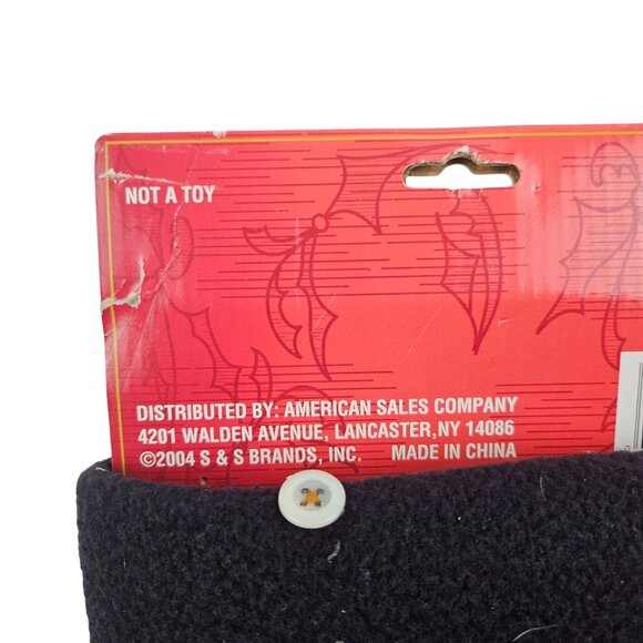 Holiday Place 44in Snowman Christmas Tree Skirt Plush Fabric Buttons Stitching - Picture 4 of 11